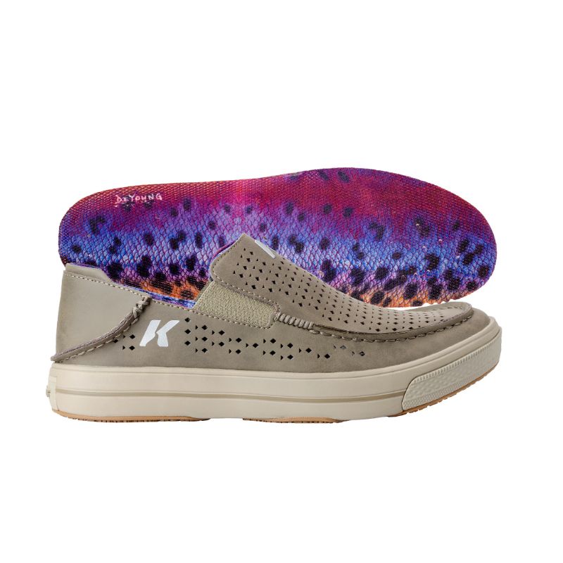 KORKERS | MEN'S FISH MOC - RAINBOW TROUT VENTED LEATHER